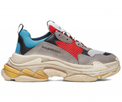 Red & Blue Balenciaga Triple S Trainers - Perfect for Men - Buy Now