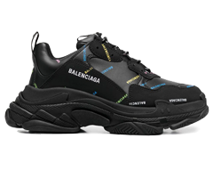 New Balenciaga Triple S Women Shoes On Sale - Black / Multicolour