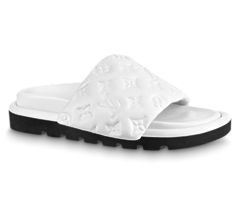 Shop the Louis Vuitton Pool Pillow Flat Comfort Mule White for Women Now - Buy Original and New!