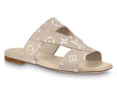 Louis Vuitton Croisiere Flat Mule Beige Outlet - Treat yourself to luxury at an affordable price.
