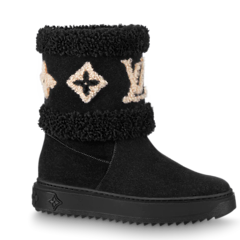 Buy Women's Louis Vuitton Snowdrop Flat Ankle Boot Black at Outlet