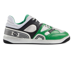 Outlet Sale on Gucci Basket Low-Top Sneakers for Men - Black/Green/White