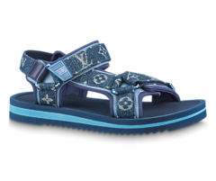 Buy Original Louis Vuitton Panama Sandal Blue for Men