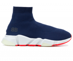 Balenciaga Speed Runner Mid Sneaker - Navy - Men's Shoes from Outlet