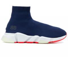 Balenciaga Speed Runner Mid Women Sneakers - Navy Color - Outlet