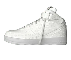 Men's Outlet Sale on the Original Louis Vuitton X Air Force 1 Mid Triple White