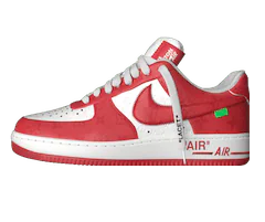 Men's Louis Vuitton X Air Force 1 Low White Comet Red: Get 20% Off the Original New Look Now!