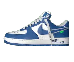 Buy the new limited-edition Louis Vuitton x Nike Air Force 1 By Virgil Abloh in White Team Royal for men at the Outlet.