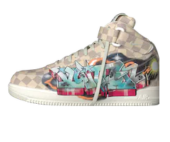 Outlet 'Louis Vuitton X Air Force 1 Mid Graffiti' Sneakers for Men - Sale!