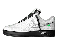 Buy an original Louis Vuitton X Air Force 1 Low White & Black for men - the perfect addition to any wardrobe.