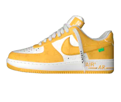 Louis Vuitton and Nike Air Force 1 by Virgil Abloh Low Yellow- Men's Outlet Original New