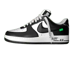 Look your best with this original Louis Vuitton and Nike Air Force 1 Low Black and White collaboration by Virgil Abloh -- perfect for the modern man!