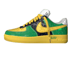 Buy Original Louis Vuitton and Nike Air Force 1 Low by Virgil Abloh Yellow/Green for Men.