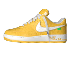 For Men: Check Out the Brand New Louis Vuitton X Air Force 1 Low Yellow Outlet Sale!