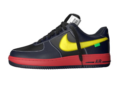 Mens Louis Vuitton X Air Force 1 Low Dark Blue - Original Outlet Sale.