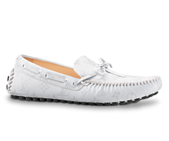 Buy a New White Louis Vuitton Arizona Moccasin for Men at the Outlet!