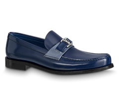 Luxury Louis Vuitton Loafer - Glazed calf leather - Navy Blue - For Men - Sale!