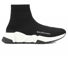 Women's luxe Balenciaga Speed Runner MID Black/White/Black on sale.