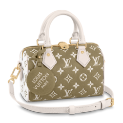 Women, Discover the Original Louis Vuitton Speedy Bandouliere 20 in Khaki Green, Beige, and Cream. Shop Now!