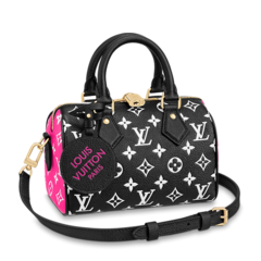 Buy new Louis Vuitton Speedy Bandouliere 20 in black, white, and pink for women - Original, Authentic and Beautiful.