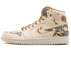 Air Jordan 1 Retro Digi-Camo NATURAL/G RED-CAMO-SILVER Men's Shoe - For Sale