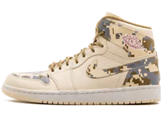 Air Jordan 1 Retro Digi-Camo NATURAL/G RED-CAMO-SILVER Men's Shoe - For Sale