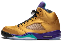 Men's Air Jordan 5 Retro F&F Fresh Prince of Bel-Air Wheat/Infrared-Grape Ice-Black from Outlet.