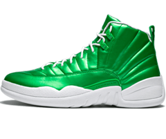 Women Buy Sale Air Jordan 12 METALLIC GREEN VARSITY WHITE