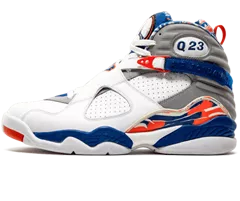 Men's Air Jordan 8 Retro Quinten Richardson PE White/Blue Ribbon-Orange Flash for Sale