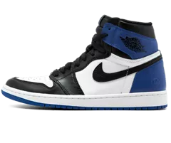 New Men's Air Jordan 1 X Fragment BLACK/SPORT ROYAL-WHITE Sneakers