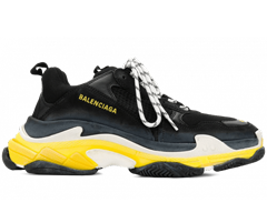 Balenciaga Triple S NOIR / JAUNE Men's Shoes for Buy and Sale