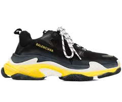 Balenciaga Triple S NOIR / JAUNE Men's Shoes for Buy and Sale