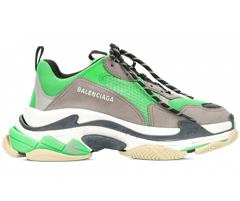 Balenciaga Women's Triple S Sneaker - Green/Grey/White - Shop New