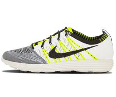 Women's Nike Lunar Fly Knit HTM NRG WHITE BLACK-VOLT Shoe - Outlet Store