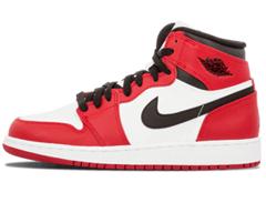 Men's AIr Jordan 1 Retro High OG GS - WHITE/VARSITY RED-BLACK Chicago Style