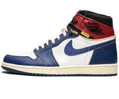 Classic Men's Sneakers - Air Jordan 1 Retro HI NRG/UN Union Storm Blue White/Stormblue-Varsity Red Buy Original