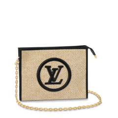 Look original and stylish with the Louis Vuitton Toiletry Pouch On Chain. Buy now and look your best!