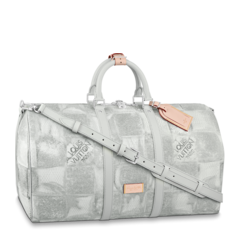 Buy Louis Vuitton Keepall Bandouliere 50 Stone Gray for Men - Outlet Sale