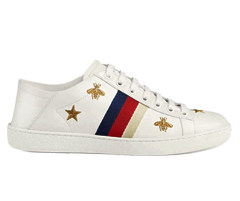 Women's Gucci Ace sneakers with bees and stars, outlet, new.