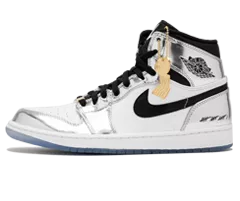 Women's Air Jordan 1 Hi Retro - Think 16 Pass The Torch CHROME/BLACK-WHITE-TURBO GREEN Shoes, Buy Now!