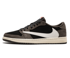 Women's Air Jordan 1 Low Travis Scott - BLACK/SAIL-DARK MOCHA/UNIVERSI at New Outlet.