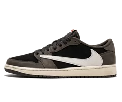 Women's Air Jordan 1 Low Travis Scott - BLACK/SAIL-DARK MOCHA/UNIVERSI at New Outlet.