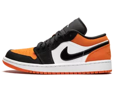 Air Jordan 1 Low Shattered Backboard Black/White-Starfish Women's New Sneakers