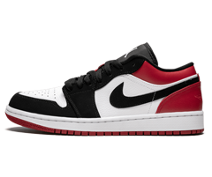 Latest Air Jordan Women's Shoes - AIR JORDAN 1 LOW-BLACK TOE WHITE/BLACK-GYM RED, ORIGINAL STYLE