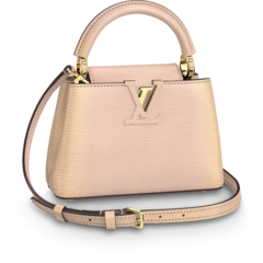 Buy a New Louis Vuitton Capucines Mini Light Pearly Gold, perfect for any woman!