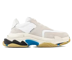 Men: Outlet Sale--Balenciaga Triple S Trainer White / Blue / Black