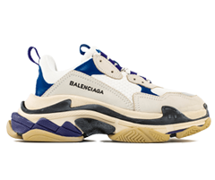 Balenciaga Triple S Trainer White Navy Purple - Outlet Sale New for Men