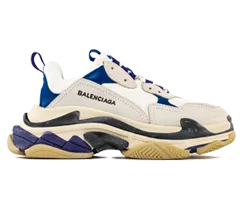 Balenciaga Triple S Trainer White Navy Purple - Outlet Sale New for Men