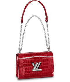 Shop the Louis Vuitton Twist MM Red; a stylish and original buy for any woman, brand new and available now.