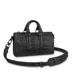 Buy the Louis Vuitton Keepall XS Croco Matte Black for Men